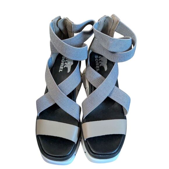 SOREL Women's 6.5 Platform Wedge Sandals - Picture 2 of 5